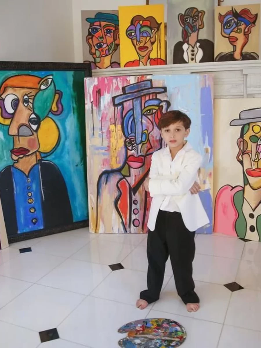 Andrés Valencia, el niño de 10 años que se convirtió en la sensación del Miami Art Week