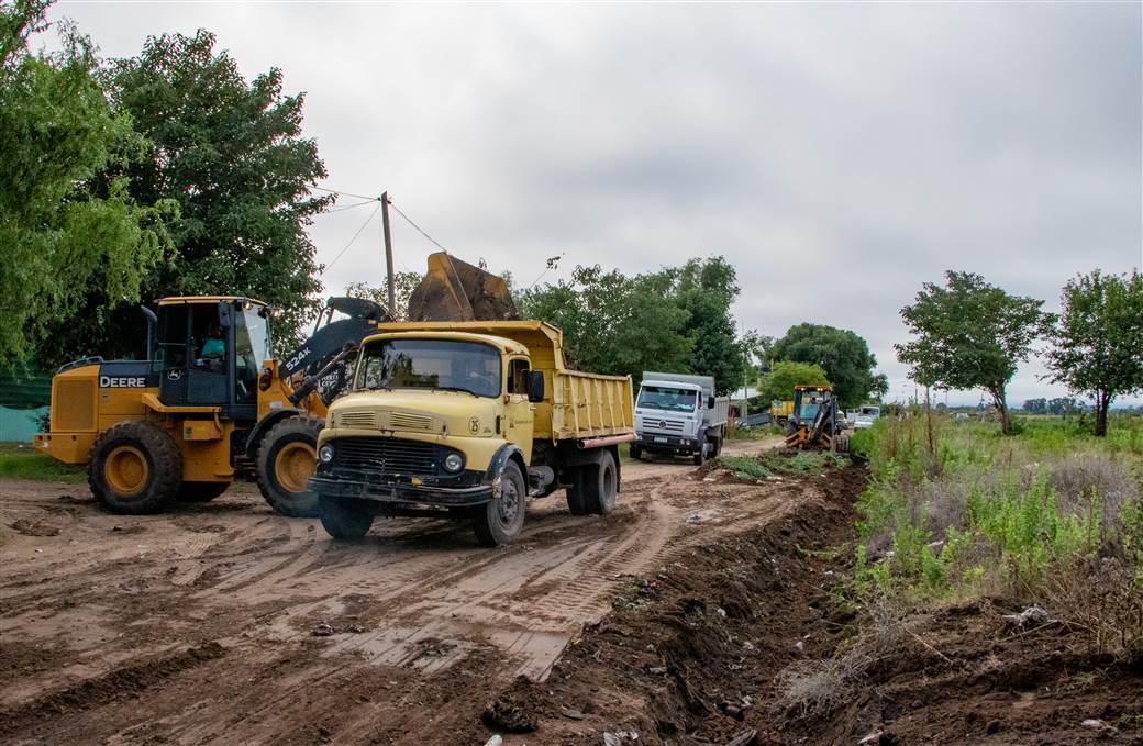 Trabajos de limpieza en Barrio San Jorge