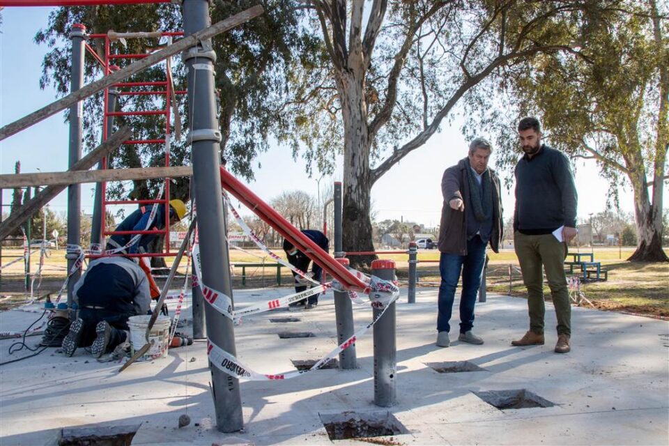 Avanzan las obras del Centro de Calistenia en el Parque Borchex scaled