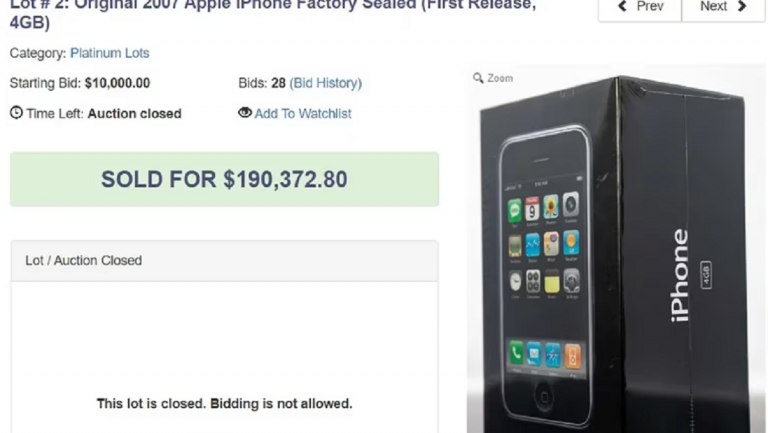 Subastaron un iPhone de 2007 en US$190 mil: el sorprendente motivo por el que se pagó ese monto 1 i phone 4