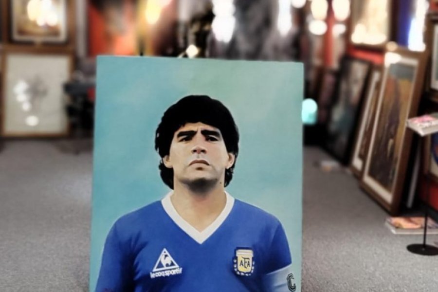 maradona pintura