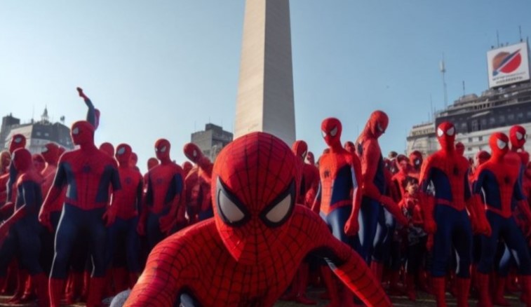 spiderman obelisco