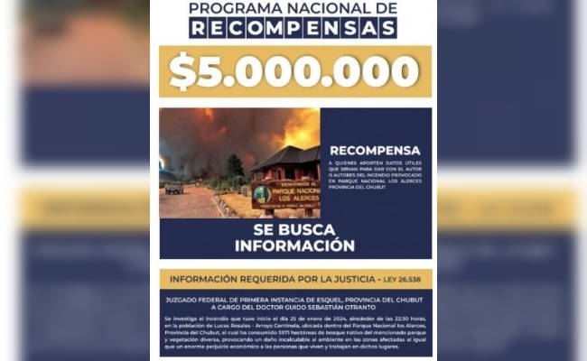 chubut recompensa