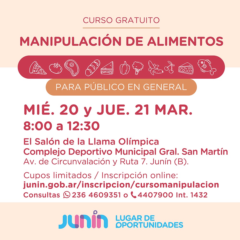 anuncio curso manipulacion junin