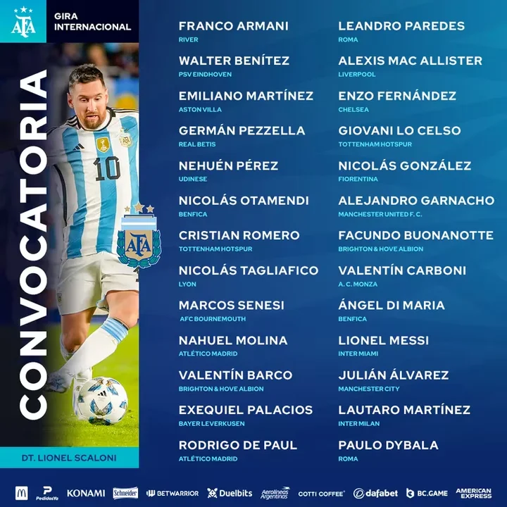 seleccion lista