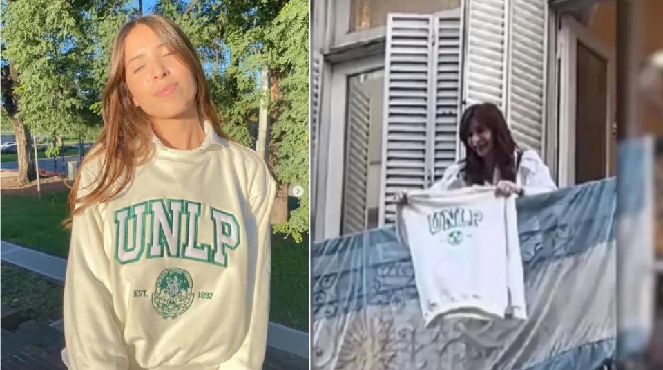 ¿Cuánto sale y dónde conseguir el buzo de la UNLP que mostró Cristina Kirchner en la marcha universitaria? 1 buzo unlp