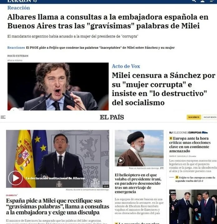 milei espana diarios