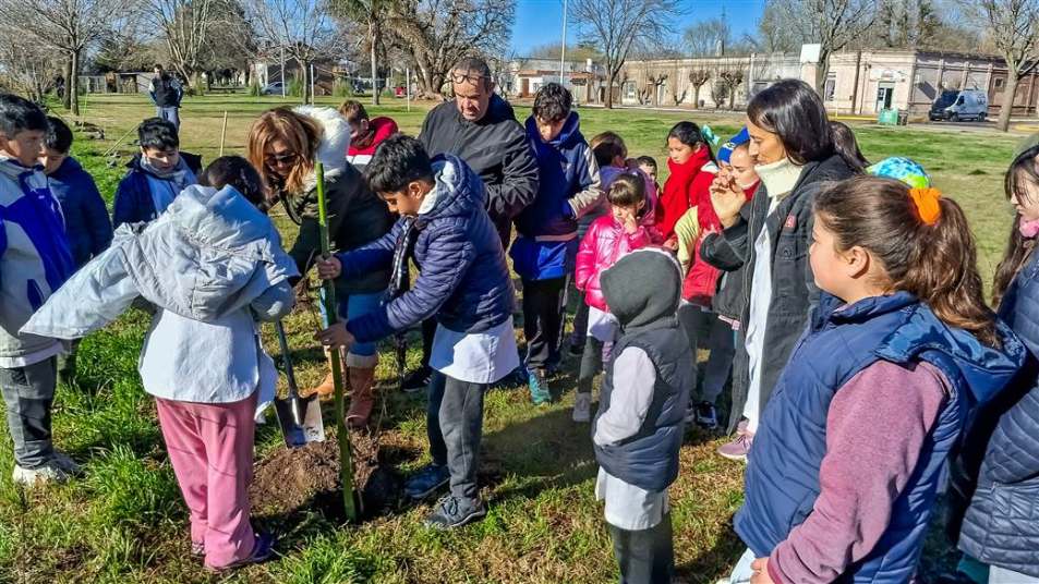 Forestación: Más de tres mil árboles nuevos se plantaron en Junín 3 ambiente plantando valores 1